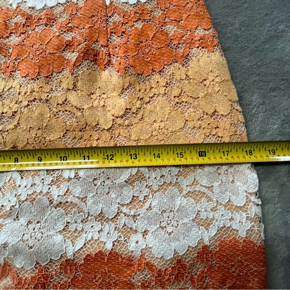 New York & Company Shades of Orange Lace Sleeveless Dress - Picture 9 of 11